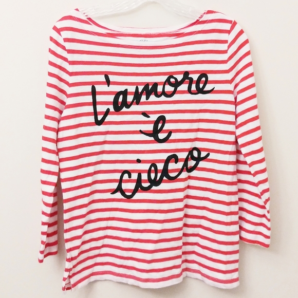 Clothing Shoes Accessories Nwt J Crew Women S L Amore E Cieco Striped Boatneck T Shirt Size S Women